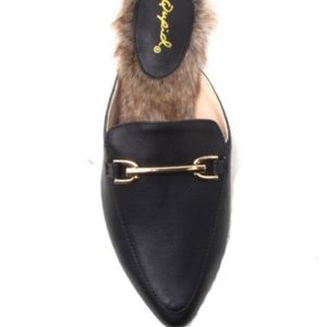 Faux fur loafer